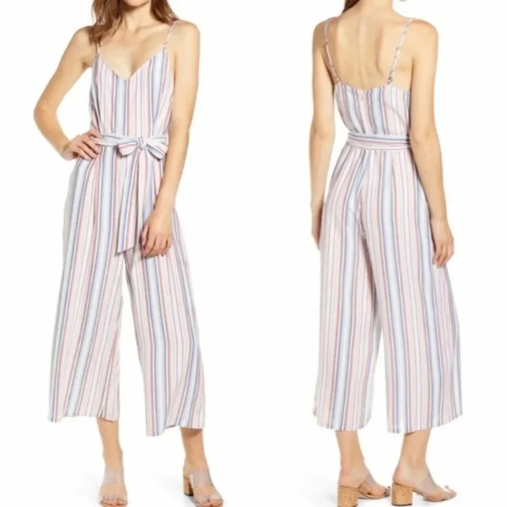 New Love, Fire Multi Stripe Jumpsuit XS
